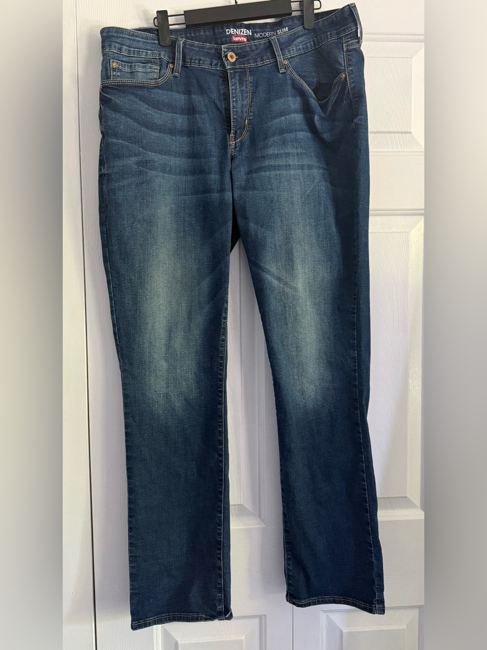 Women's Levi's Denizen Dark Blue Stretch Jeans Modern Slim